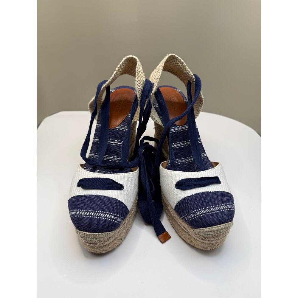 Coach espadrilles wedge heels, Balance model, Sz 8 1/2" Ankle Wrap Sandals - Picture 2 of 10